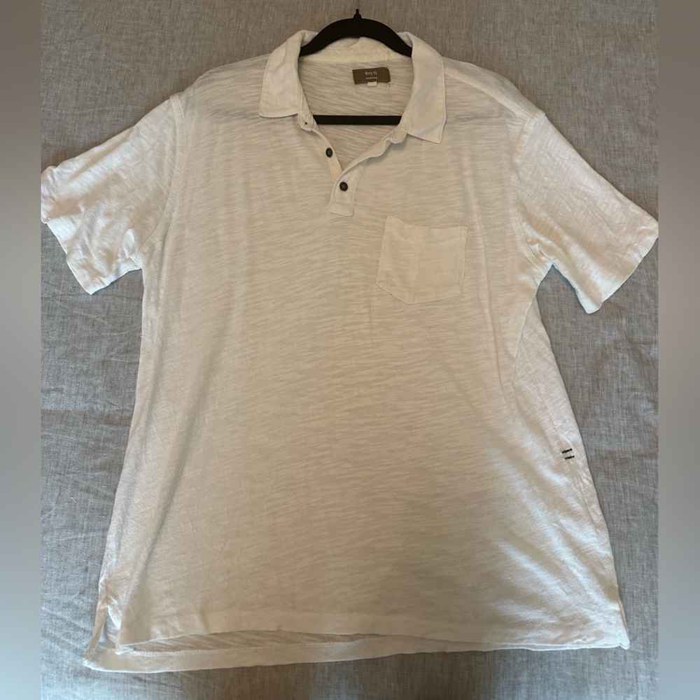 Boutique Rye 51 Men's White Collared Shirt / Polo Medium